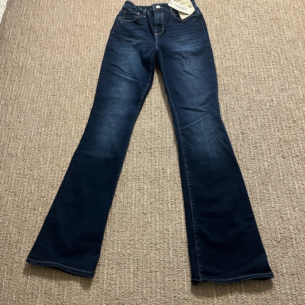 L'AGENCE Deep Blue Flare Jeans
